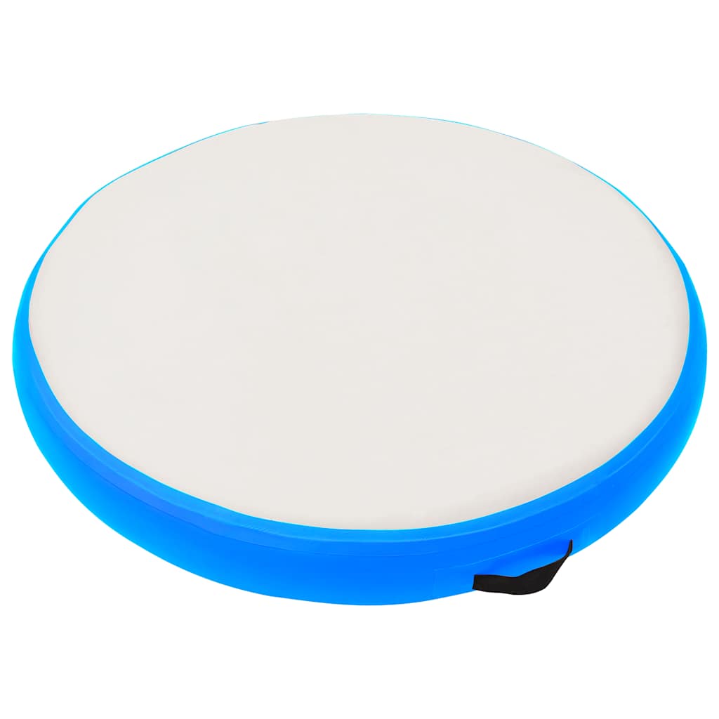 Vidaxl ginnastics tappetino con pompa gonfiabile 100x100x15 cm blu blu