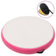 Vidaxl gymnastiekmat met pomp opblaasbaar 100x100x20 cm pvc roze