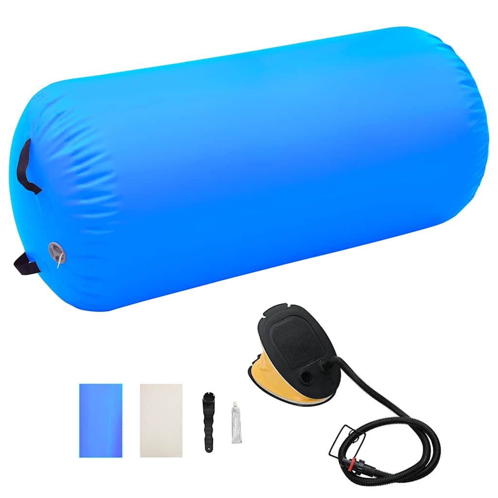 Vidaxl Ruolo ginnastico con pompa gonfiabile da 120x90 cm blu in PVC