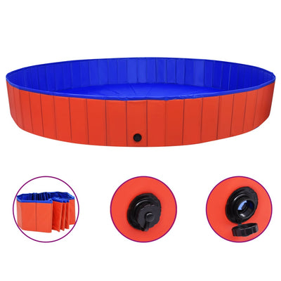 Vidaxl Dog Nwimming Pool Plegable 300x40 cm PVC Rojo