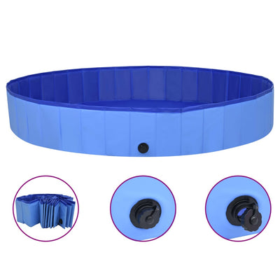 Vidaxl Dog Nwimming Pool Plegable 200x30 cm PVC Azul
