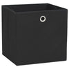 Scatole di archiviazione Vidaxl 4 pezzi 28x28x28 cm tessuto non tessuto nero