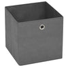 Cajas de almacenamiento de Vidaxl 4 PCS 28x28x28 Cm de tela no tejida gris