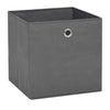 Vidaxl opbergboxen 10 st 28x28x28 cm nonwoven stof grijs