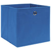 Cajas de almacenamiento de Vidaxl 4 PCS 28x28x28 CM Fabric no tejida azul