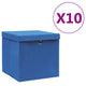 Scatole portaoggetti Vidaxx con coperchio 4 pezzi 28x28x28 cm blu