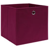 Vidaxl opbergboxen 4 st 28x28x28 cm nonwoven stof donkerrood