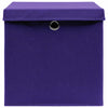 Vidaxl opbergboxen met deksel 10 st 28x28x28 cm paars