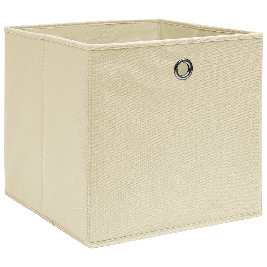 Cajas de almacenamiento de Vidaxl 10 PCS 28x28x28 cm de tela no tejida