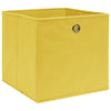 Scatole di archiviazione Vidaxl 4 pezzi 28x28x28 cm tessuto non tessuto giallo