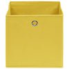 Scatole di archiviazione Vidaxl 4 pezzi 28x28x28 cm tessuto non tessuto giallo