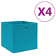 Cajas de almacenamiento de Vidaxl 4 PCS 28x28x28 CM Fabric no tejida Azul