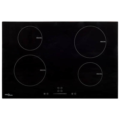 Vidaxl inductiekookplaat 4 zones aanraakbediening 7000 w 77 cm glas