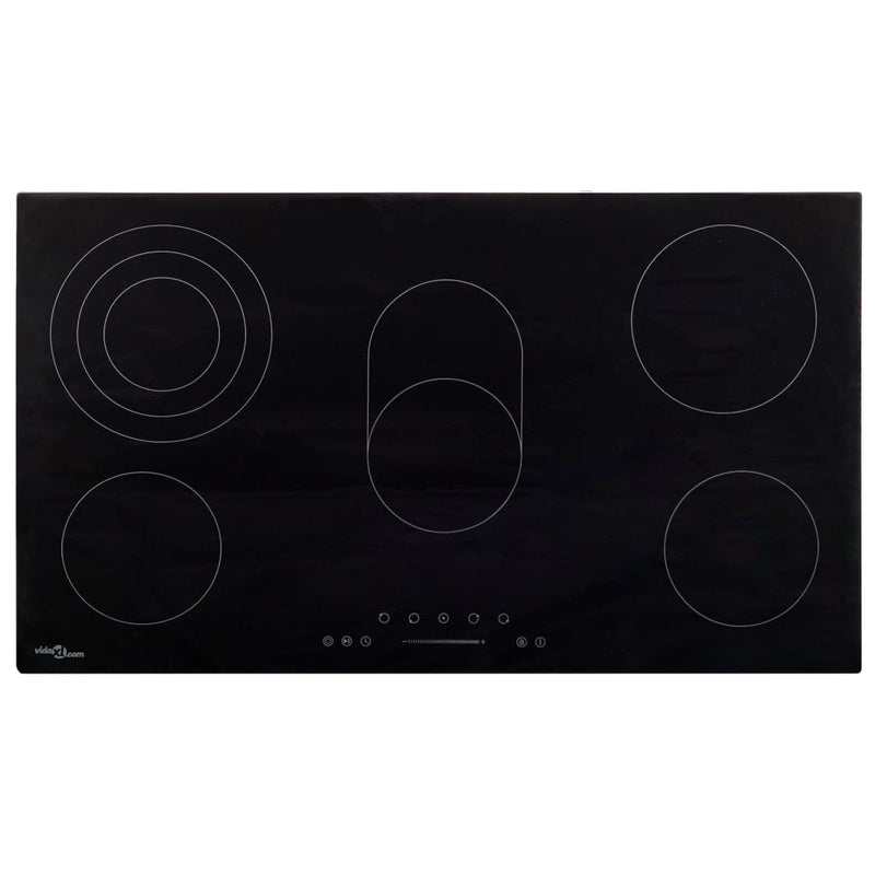 Vidaxl Ceramic Hob 5 Zonas de cocina Control táctil 8500 W 77 cm