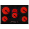 Vidaxl Ceramic Hob 5 Zonas de cocina Control táctil 8500 W 90 cm
