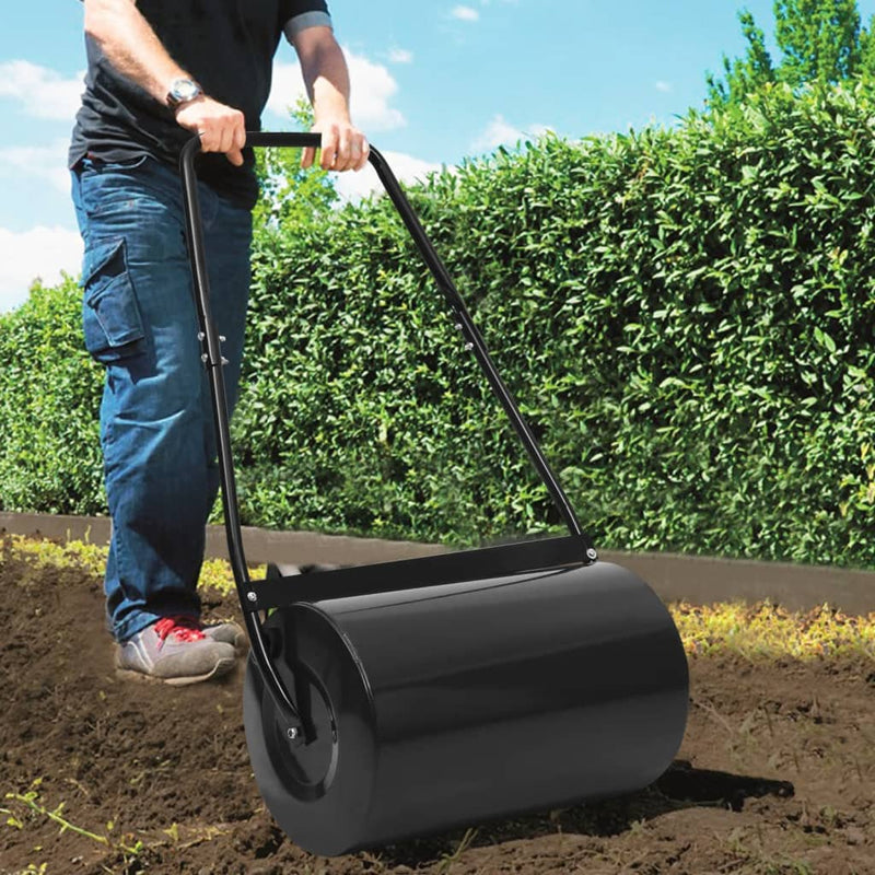 Vidaxl Gazonroller 50 L 63 cm nero