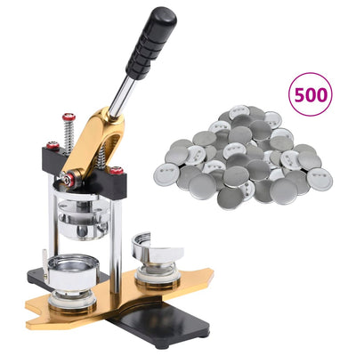 Macchina per pulsanti Vidaxl che esegue il pranzo con parti dei pulsanti da 500 St 37 mm
