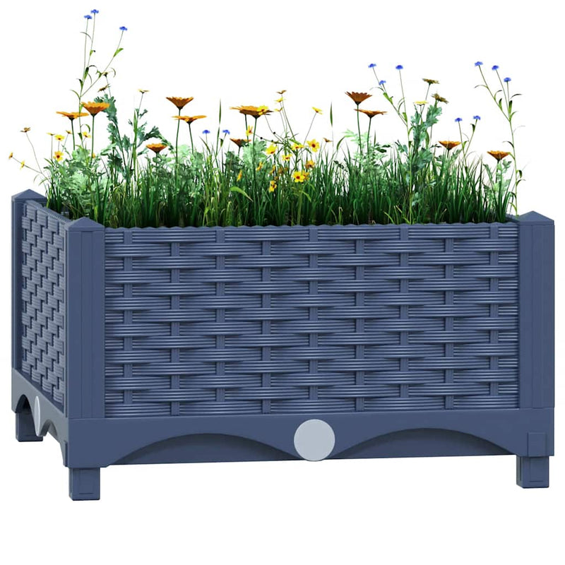 Vidaxl Planter elevado 40x40x23 cm de polipropileno