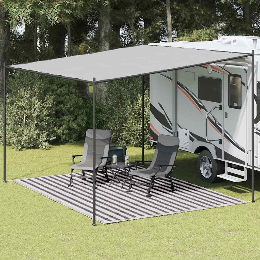 Alfombra de carpa Vidaxl 300x400 cm de antracita -Coleada y blanca