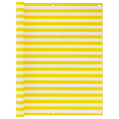 Vidaxl Balcony Screen 120x500 cm HDPE Yellow and White