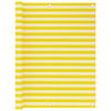 Pantalla de balcón Vidaxl 120x600 cm HDPE Amarillo y blanco