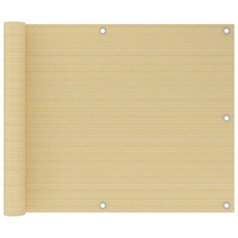 Vidaxl Balcony Schermata 75x500 cm HDPE beige