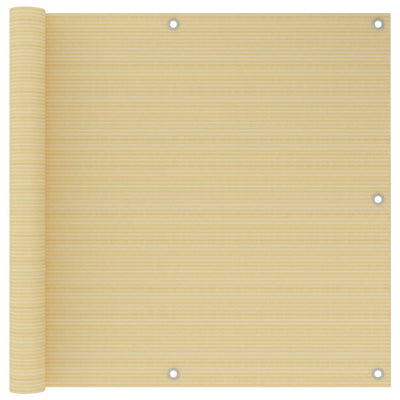 Pantalla de balcón Vidaxl 90x300 cm HDPE BEIGE