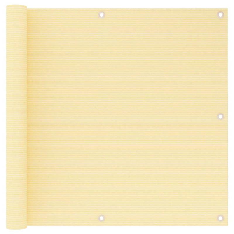 Vidaxl Balcony Schermata 90x600 cm HDPE beige