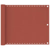Pantalla de balcón Vidaxl 75x600 cm HDPE Terracotta -Coled
