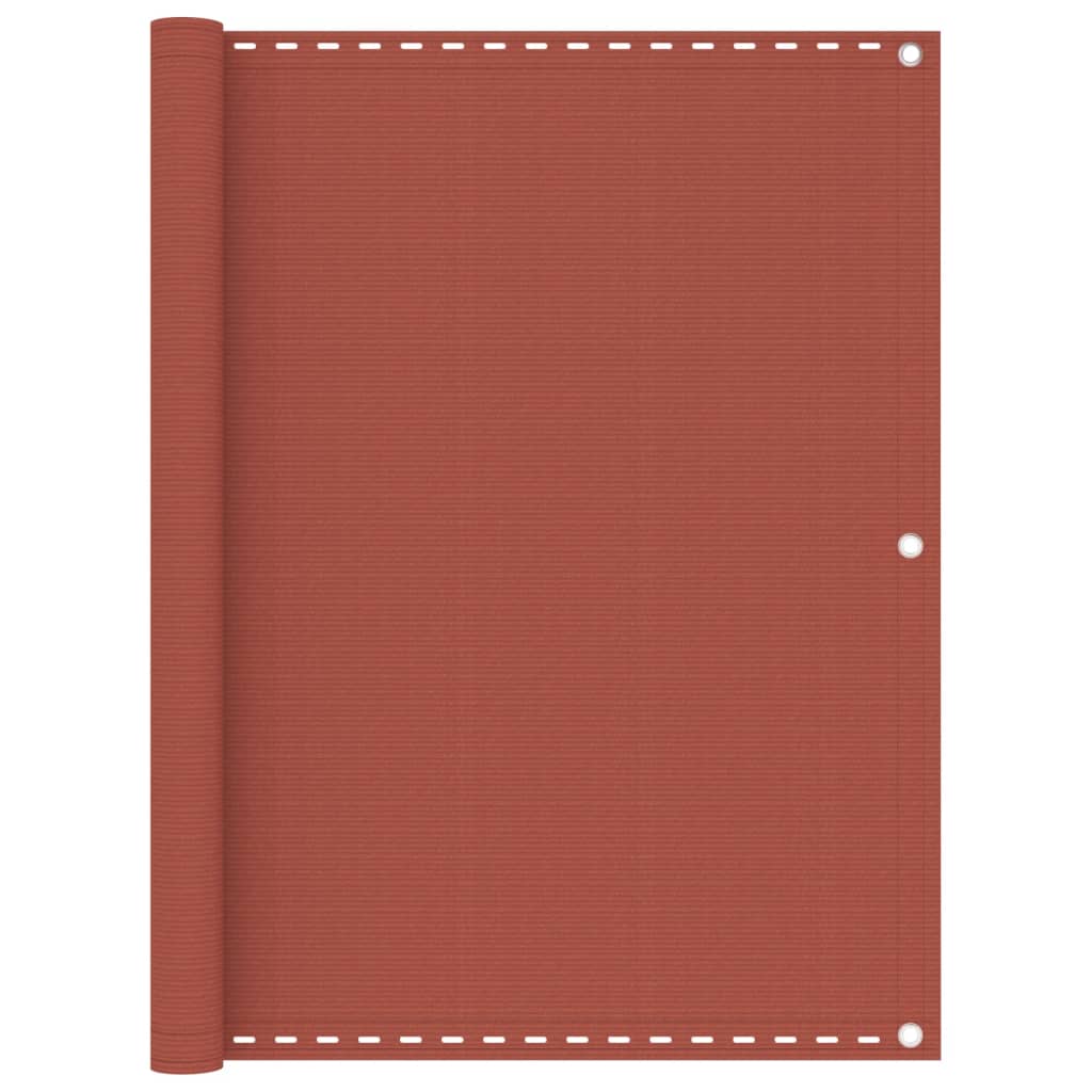 Vidaxl balkonscherm 120x500 cm hdpe terracotta