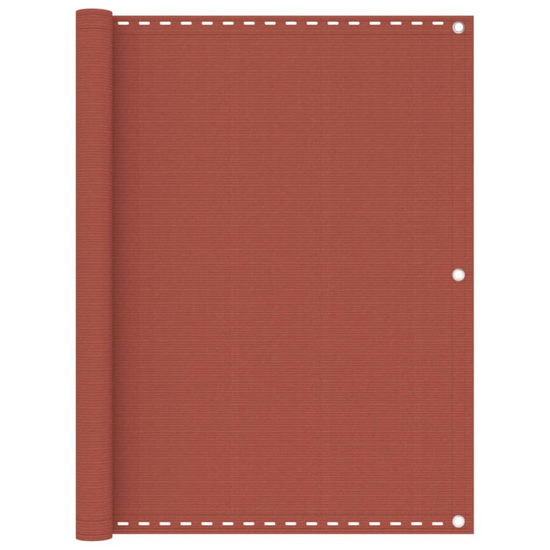 Vidaxl balkonscherm 120x600 cm hdpe terracottakleurig
