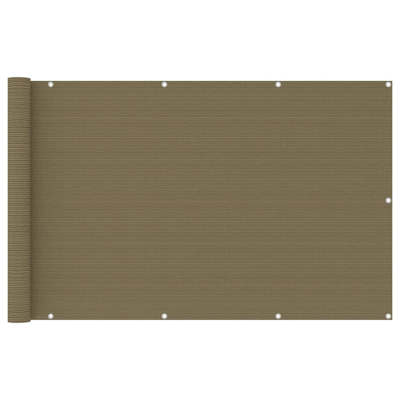 Vidaxl balkonscherm 120x400 cm hdpe taupe