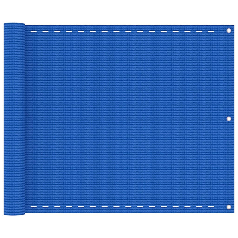 Vidaxl balkonscherm 75x500 cm hdpe blauw