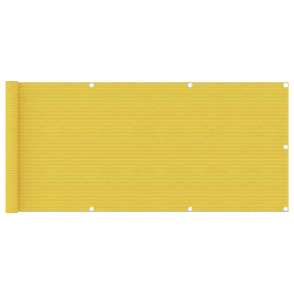 Pantalla de balcón Vidaxl 75x400 cm HDPE Amarillo