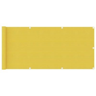 Pantalla de balcón Vidaxl 75x400 cm HDPE Amarillo