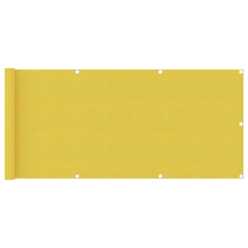 Vidaxl balkonscherm 75x400 cm hdpe geel