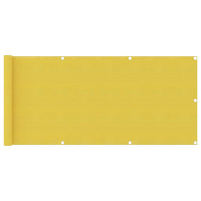 Vidaxl Balcony Schermata 75x500 cm HDPE Yellow