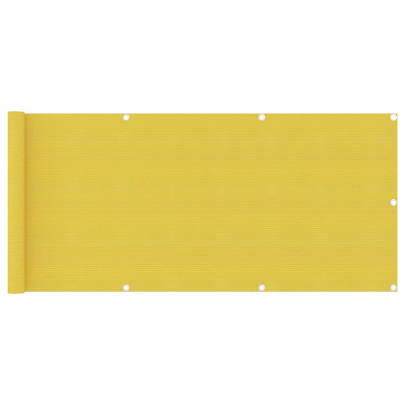 Vidaxl balkonscherm 75x500 cm hdpe geel