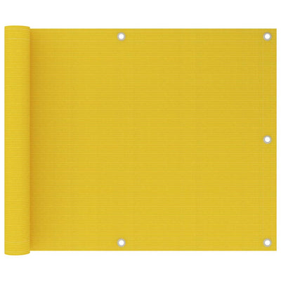 Vidaxl Balcony Schermata 75x600 cm HDPE Yellow