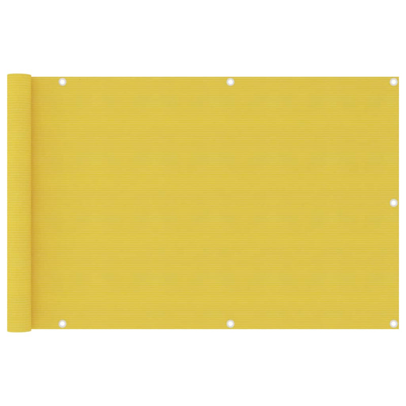Vidaxl balkonscherm 90x400 cm hdpe geel