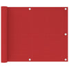 Vidaxl balkonscherm 75x500 cm hdpe rood