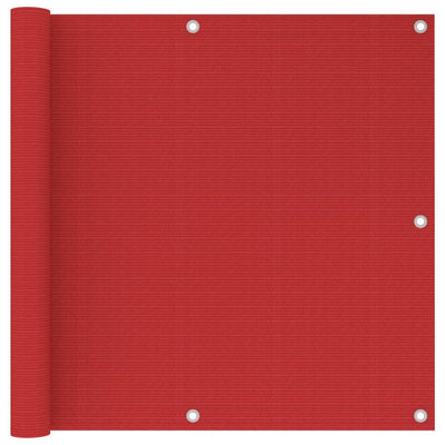 Vidaxl balkonscherm 90x300 cm hdpe rood