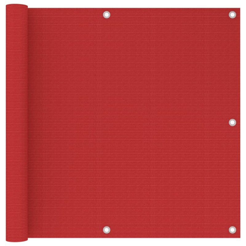 Vidaxl balkonscherm 90x300 cm hdpe rood
