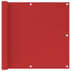 Pantalla de balcón Vidaxl 90x500 cm HDPE RED