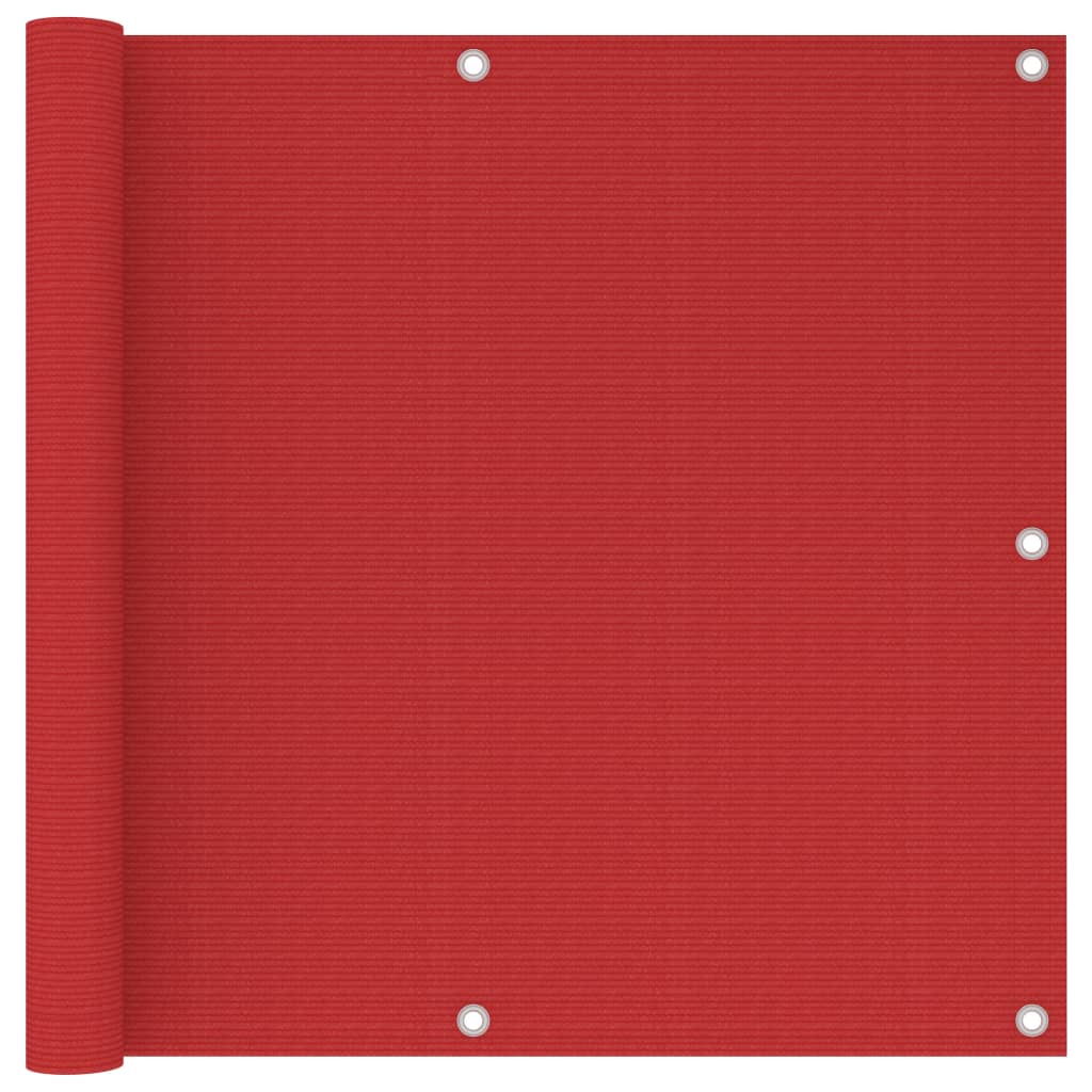 Pantalla de balcón Vidaxl 90x500 cm HDPE RED