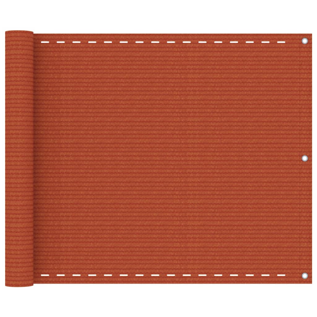 Pantalla de balcón Vidaxl 75x300 cm HDPE Oranje