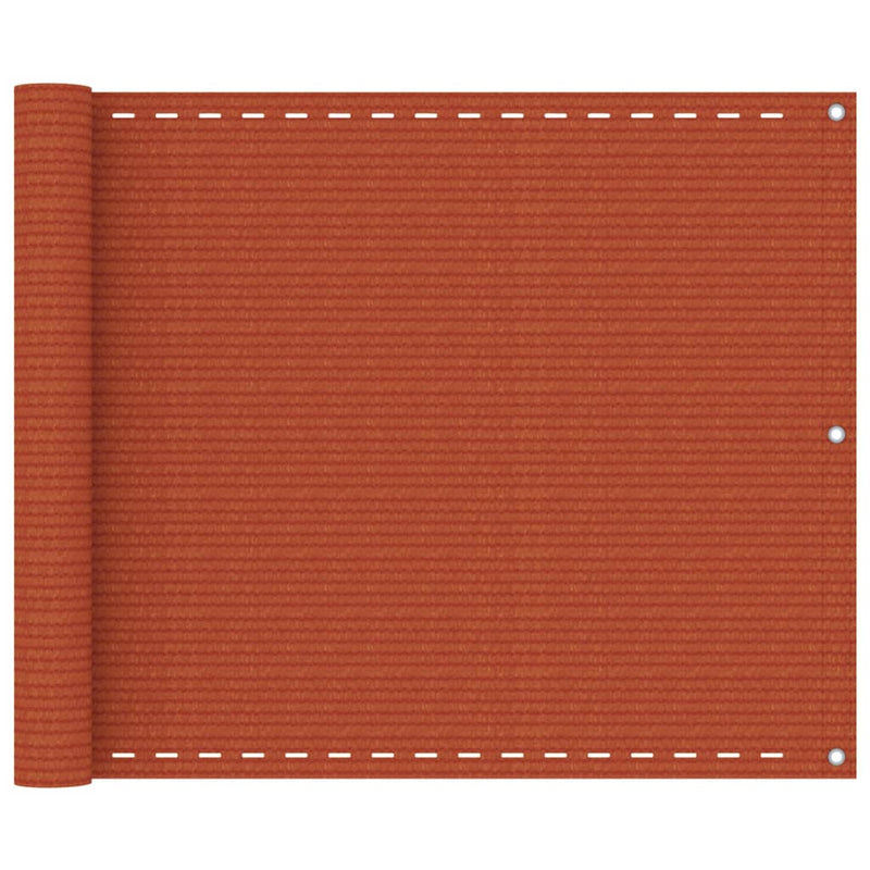 Vidaxl balkonscherm 75x300 cm hdpe oranje