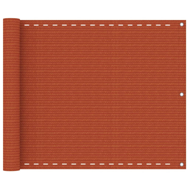 Vidaxl Balcony Screen 75x600 cm HDPE Oranje