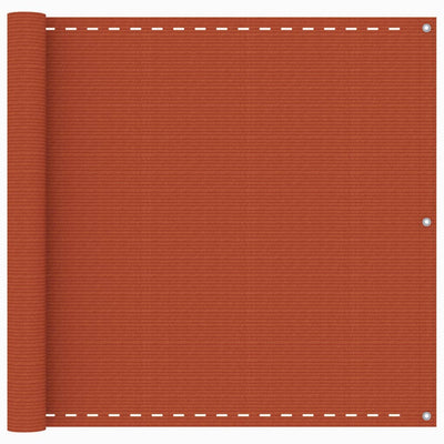 Pantalla de balcón Vidaxl 90x500 cm HDPE Oranje
