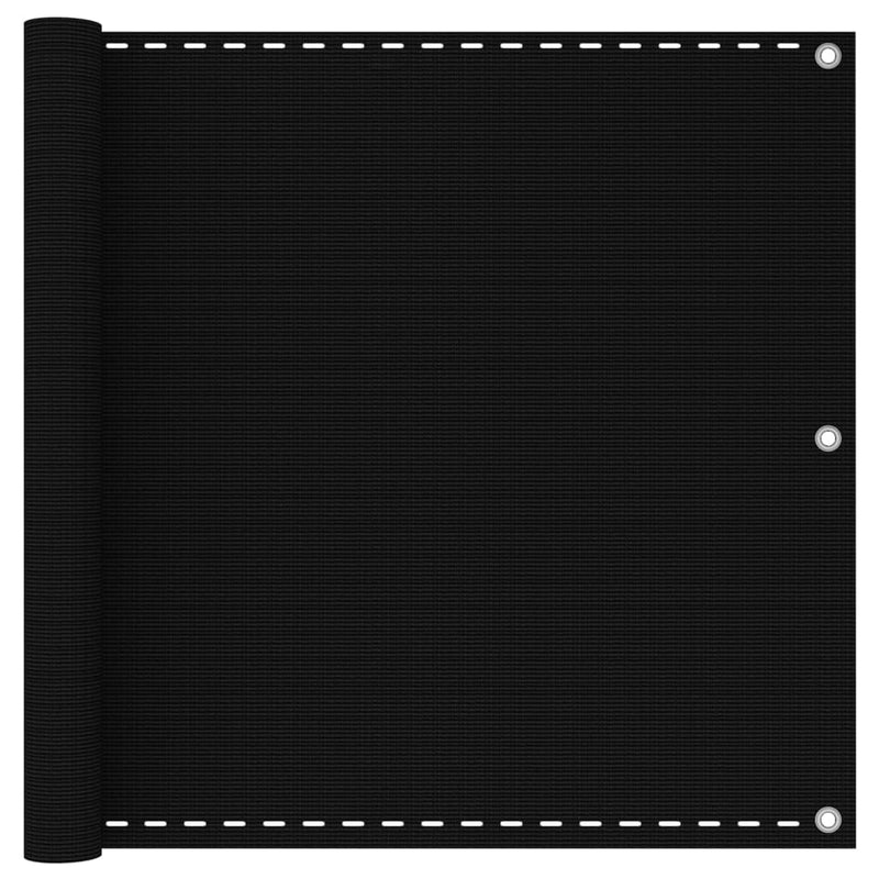 Vidaxl balkonscherm 90x400 cm hdpe zwart